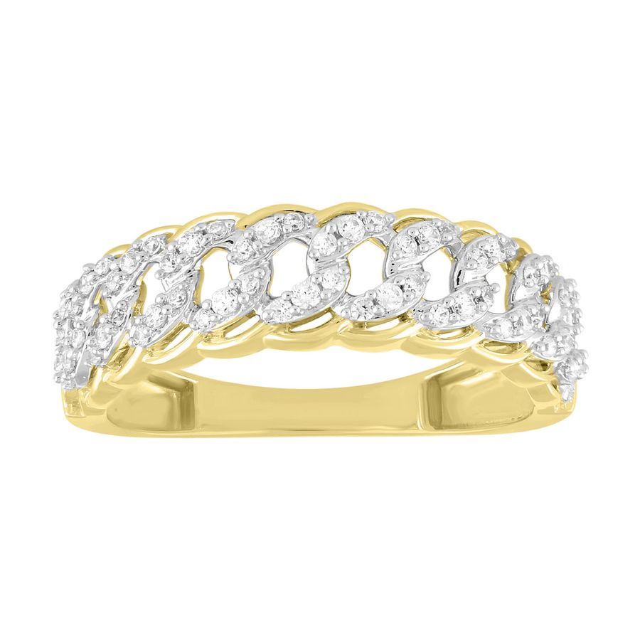 LADIES RING 0.25CT ROUND DIAMOND 10K YELLOW GOLD