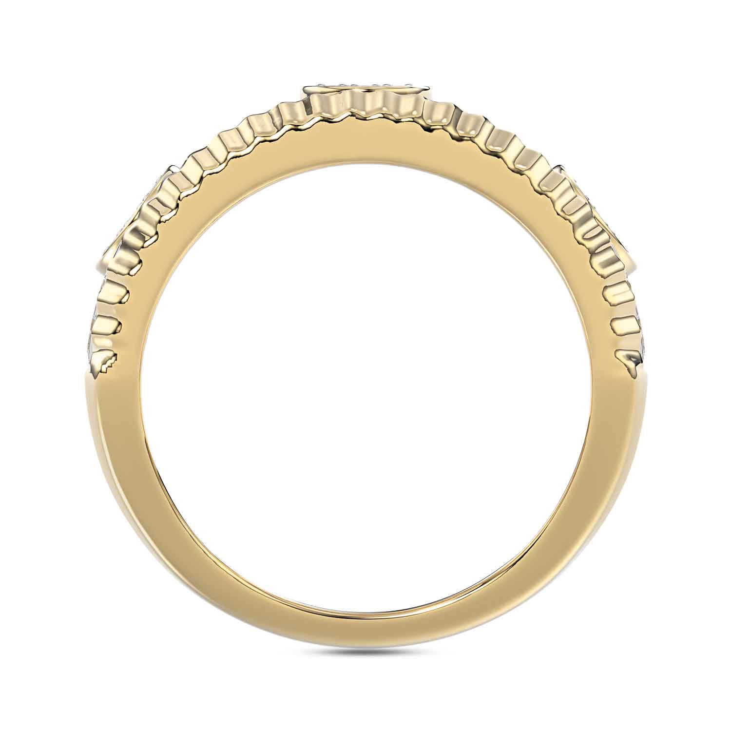 MEN'S RING 0.75CT ROUND DIAMOND 10K YELLOW GOLD