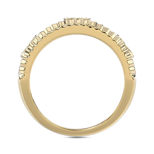 MEN'S RING 0.75CT ROUND DIAMOND 10K YELLOW GOLD