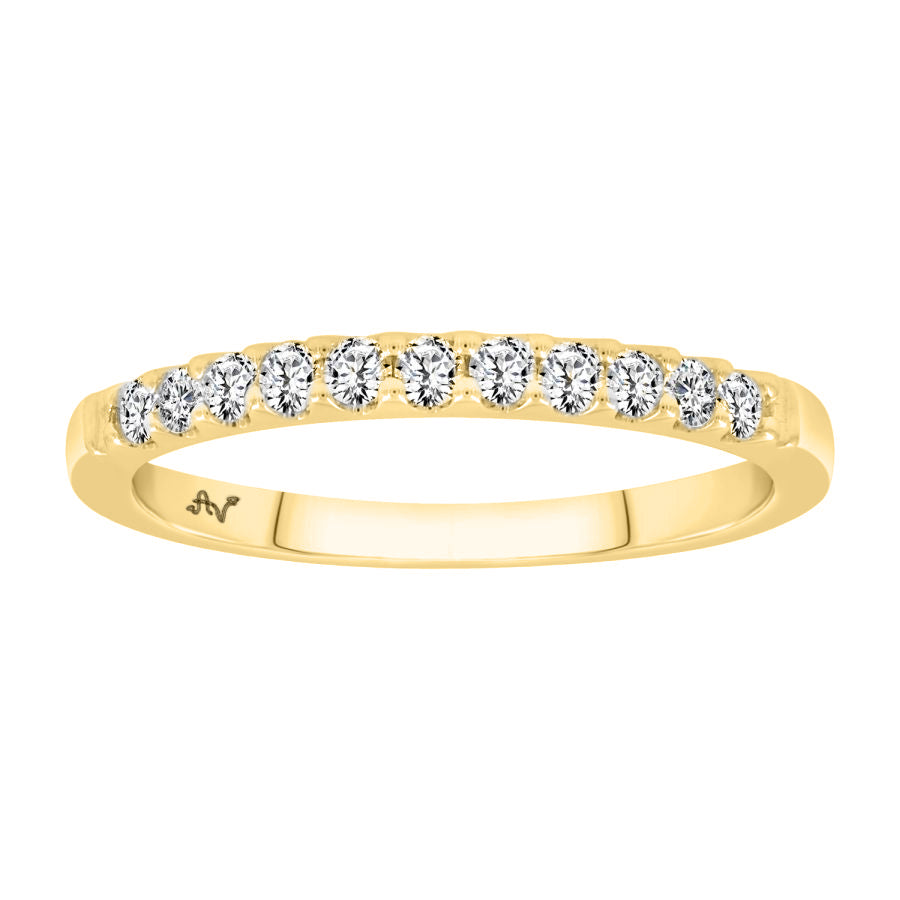 LADIES BAND 0.25CT ROUND DIAMOND 14K YELLOW GOLD (SI QUALITY)