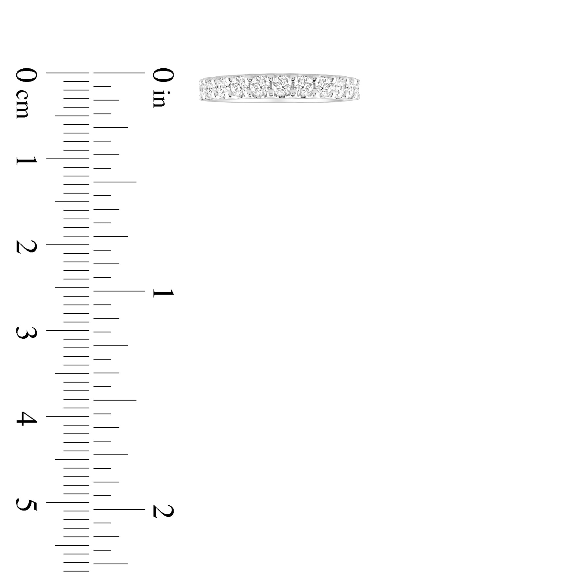 LADIES BAND 1.00CT ROUND DIAMOND 14K WHITE GOLD