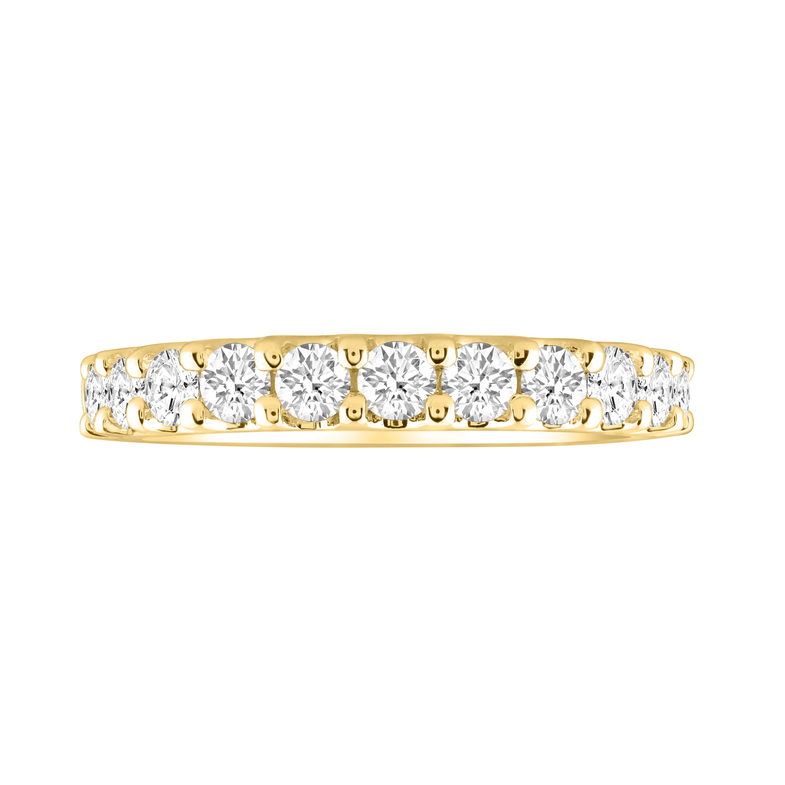 LADIES BAND 1.00CT ROUND DIAMOND 14K YELLOW GOLD