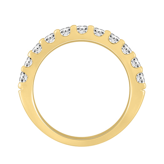 LADIES BAND 1.00CT ROUND DIAMOND 14K YELLOW GOLD