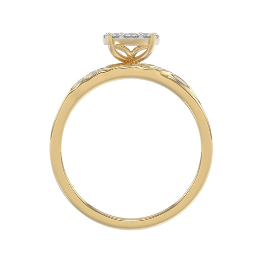 LADIES TRIOS SET 0.33CT ROUND DIAMOND 10K YELLOW GOLD