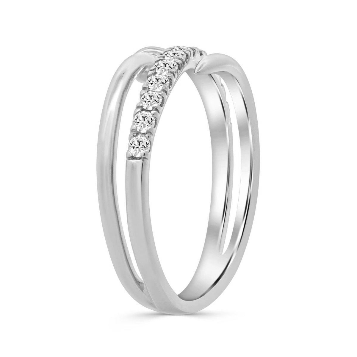 Women’S 14K White Gold Round Diamond Ring 0.33CT Elegant Fashion Diamond Ring