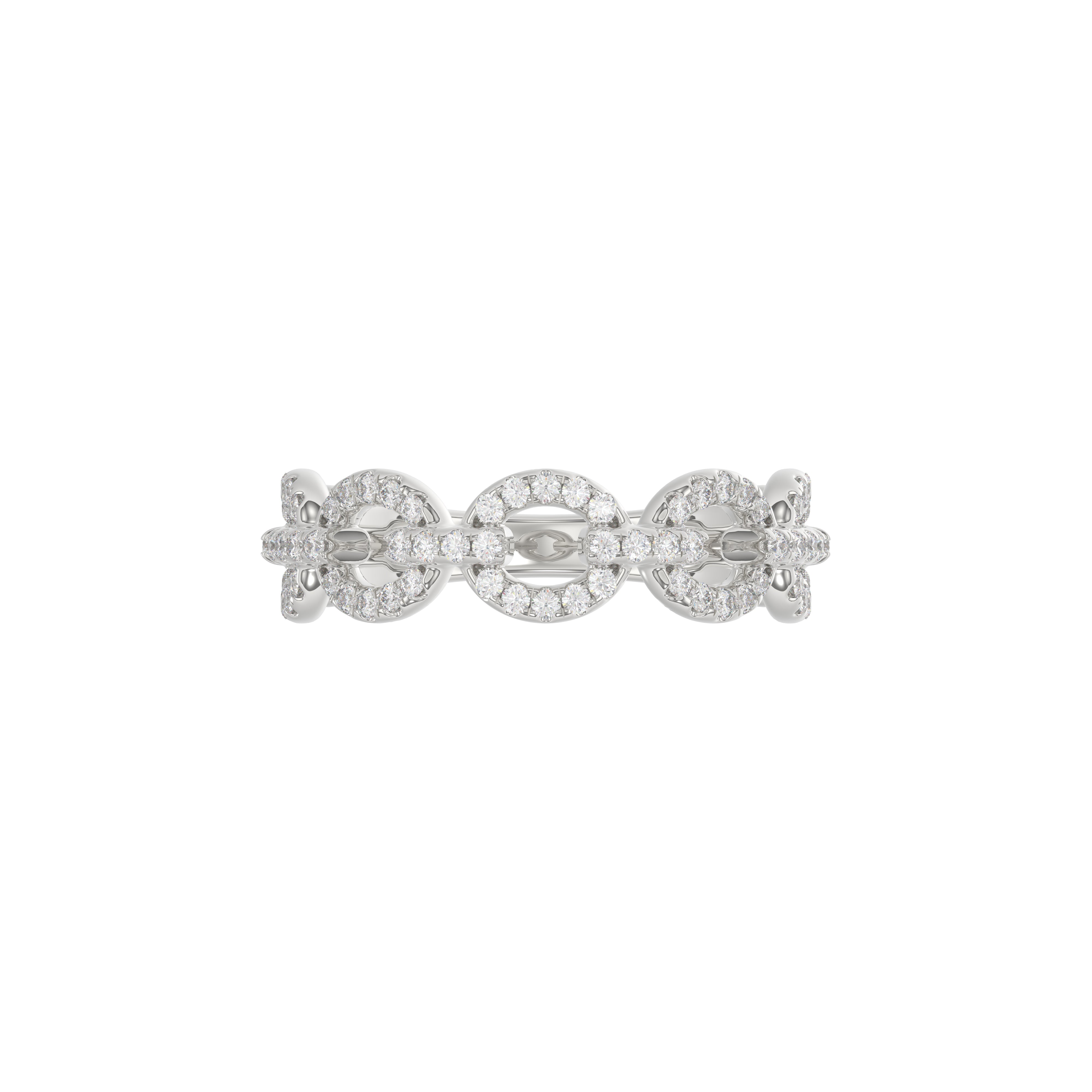 LADIES BAND 0.33CT ROUND DIAMOND 14K WHITE GOLD