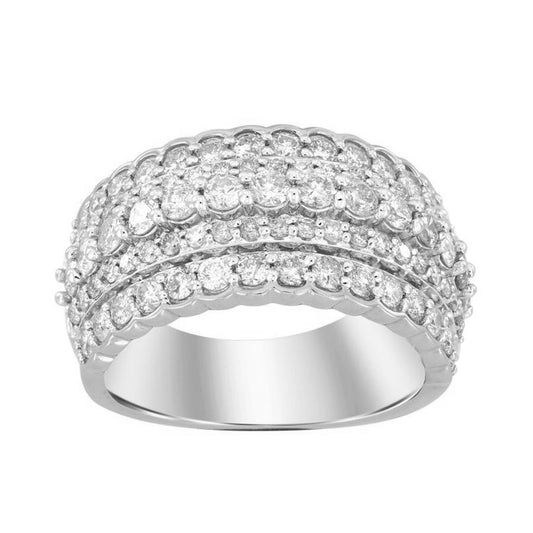 LADIES RING 1.75CT ROUND DIAMOND 14K WHITE GOLD (SI QUALITY)