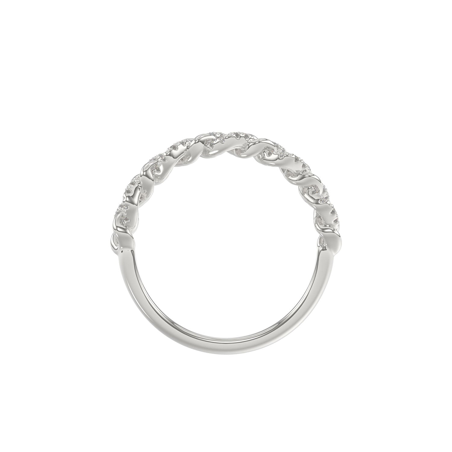 LADIES RING 0.15CT ROUND DIAMOND 14K WHITE GOLD