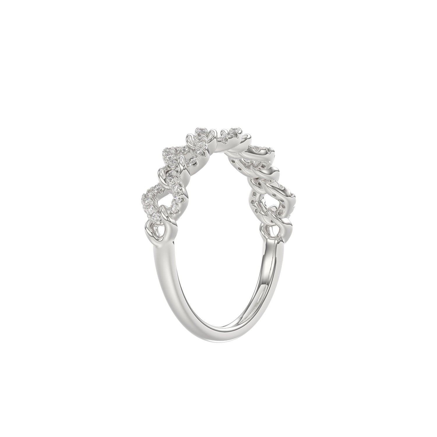 LADIES RING 0.15CT ROUND DIAMOND 14K WHITE GOLD
