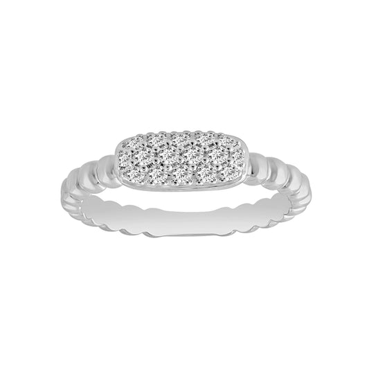 LADIES RING 0.25CT ROUND DIAMOND 14K WHITE GOLD