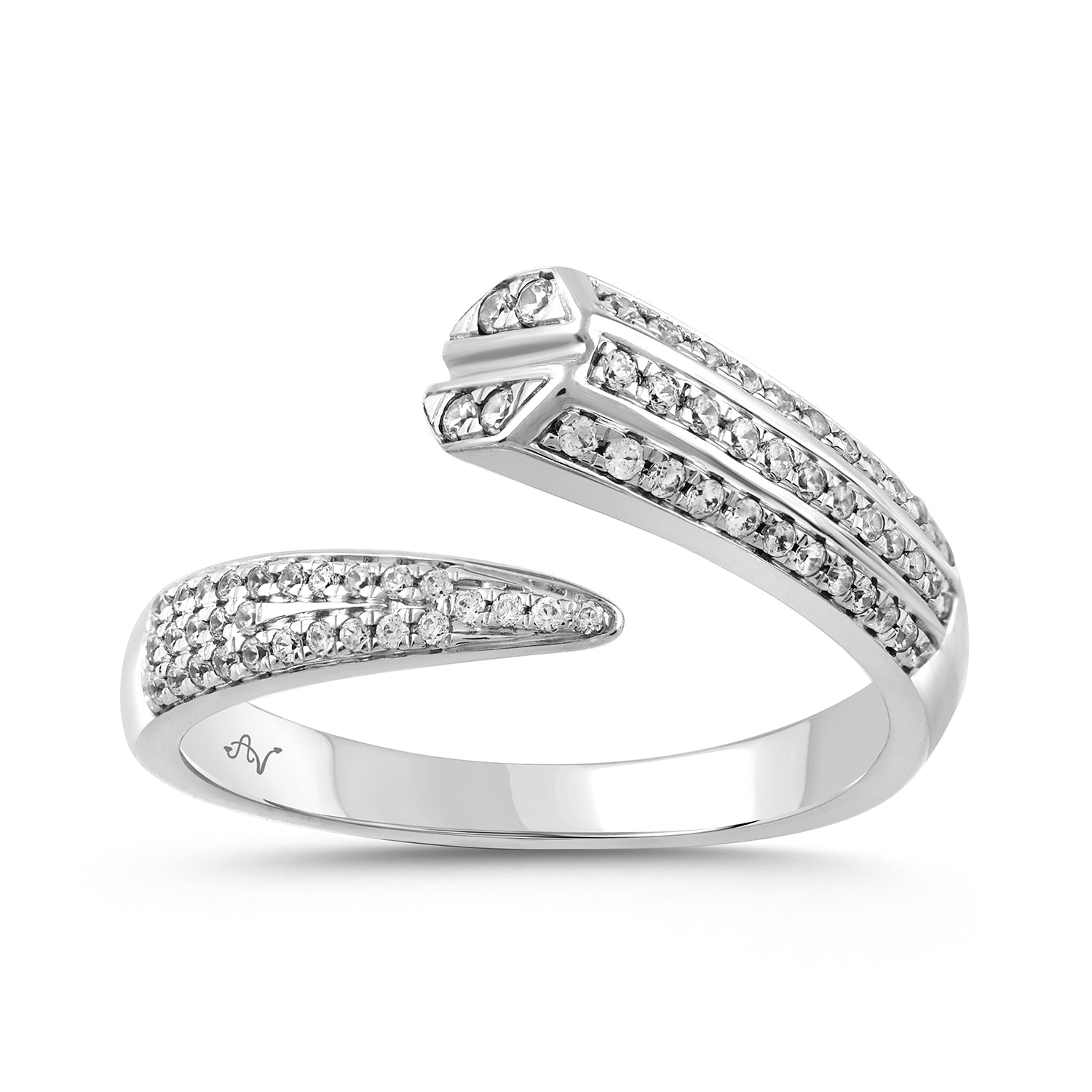 LADIES RING 0.25CT ROUND DIAMOND 14K WHITE GOLD