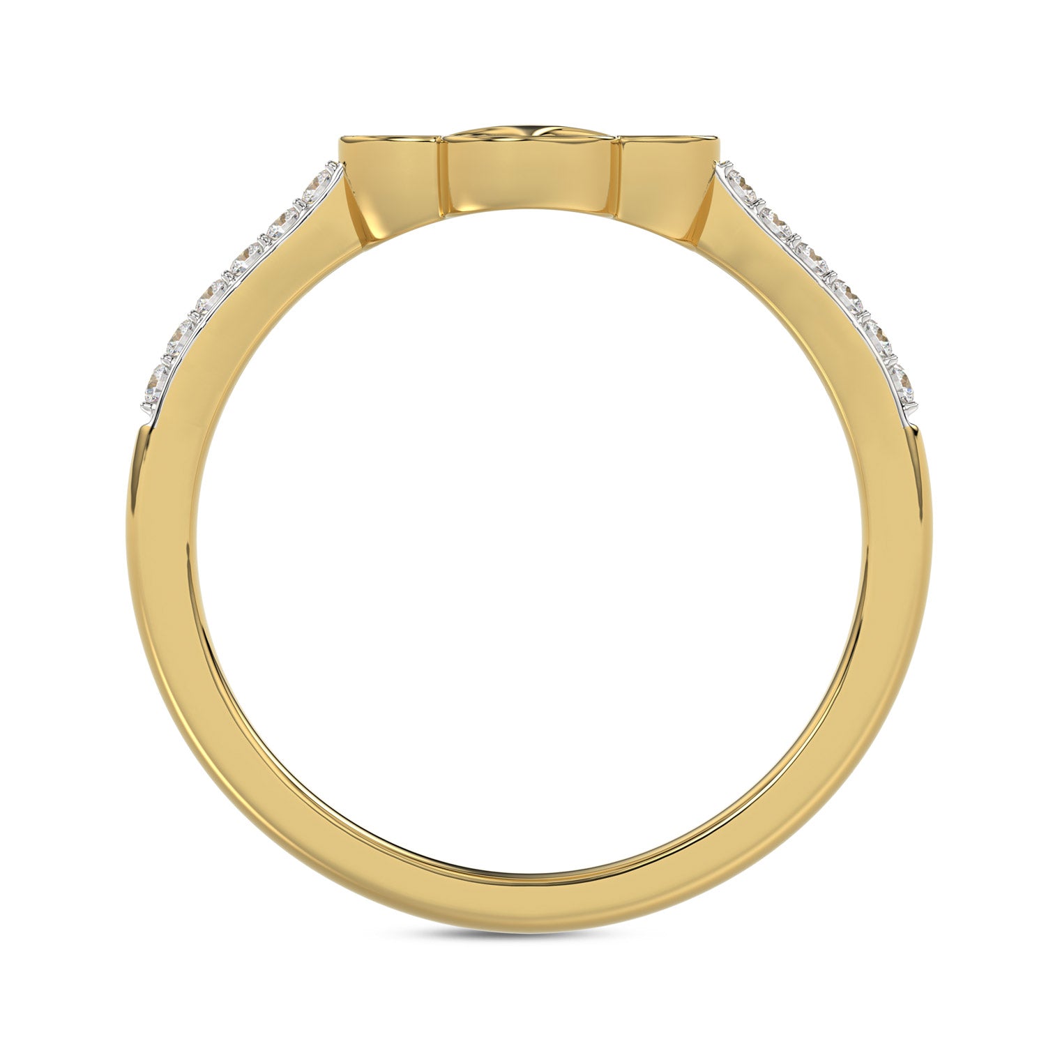LADIES RING 0.25CT ROUND DIAMOND 10K YELLOW GOLD