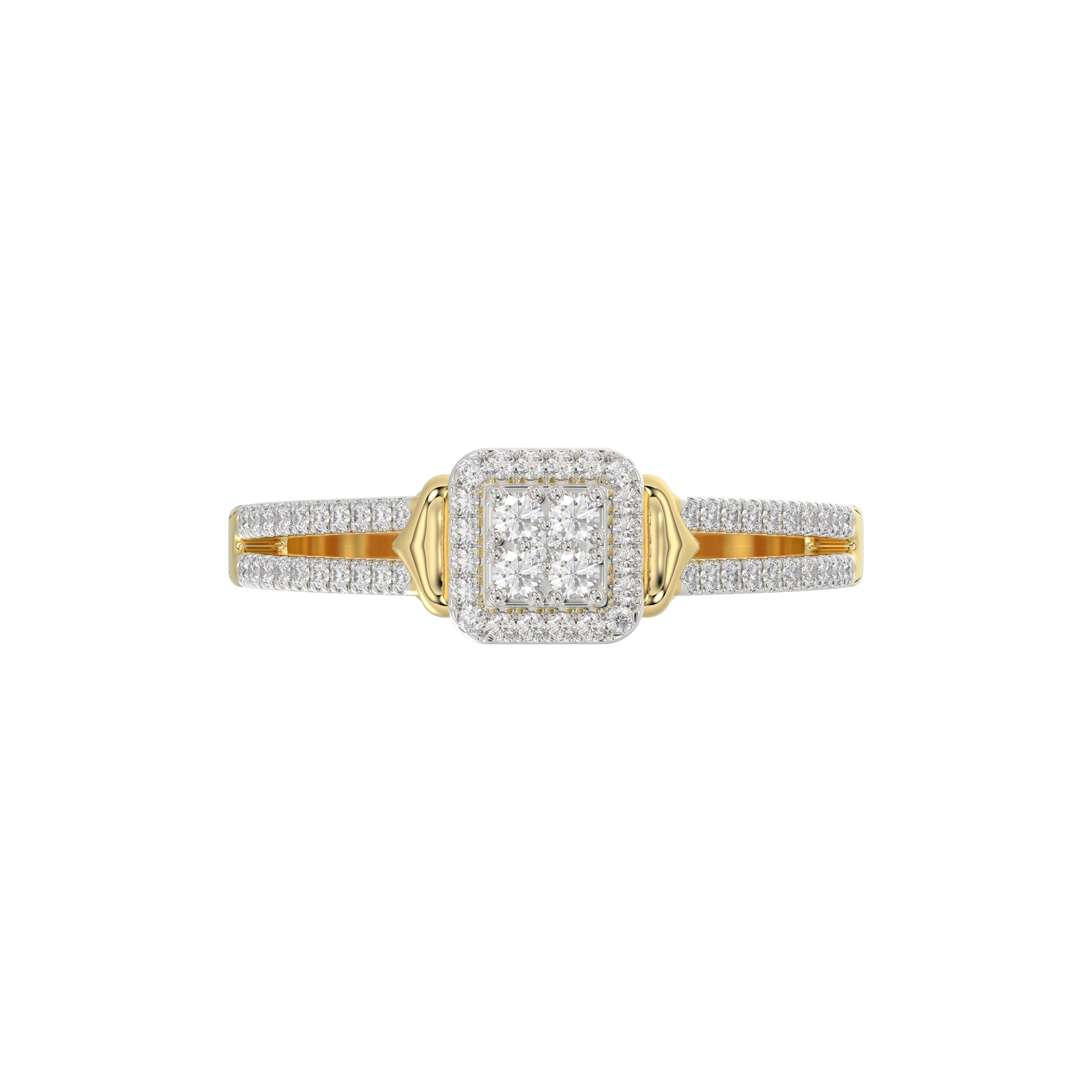 LADIES RING 0.20CT ROUND DIAMOND 10K YELLOW GOLD