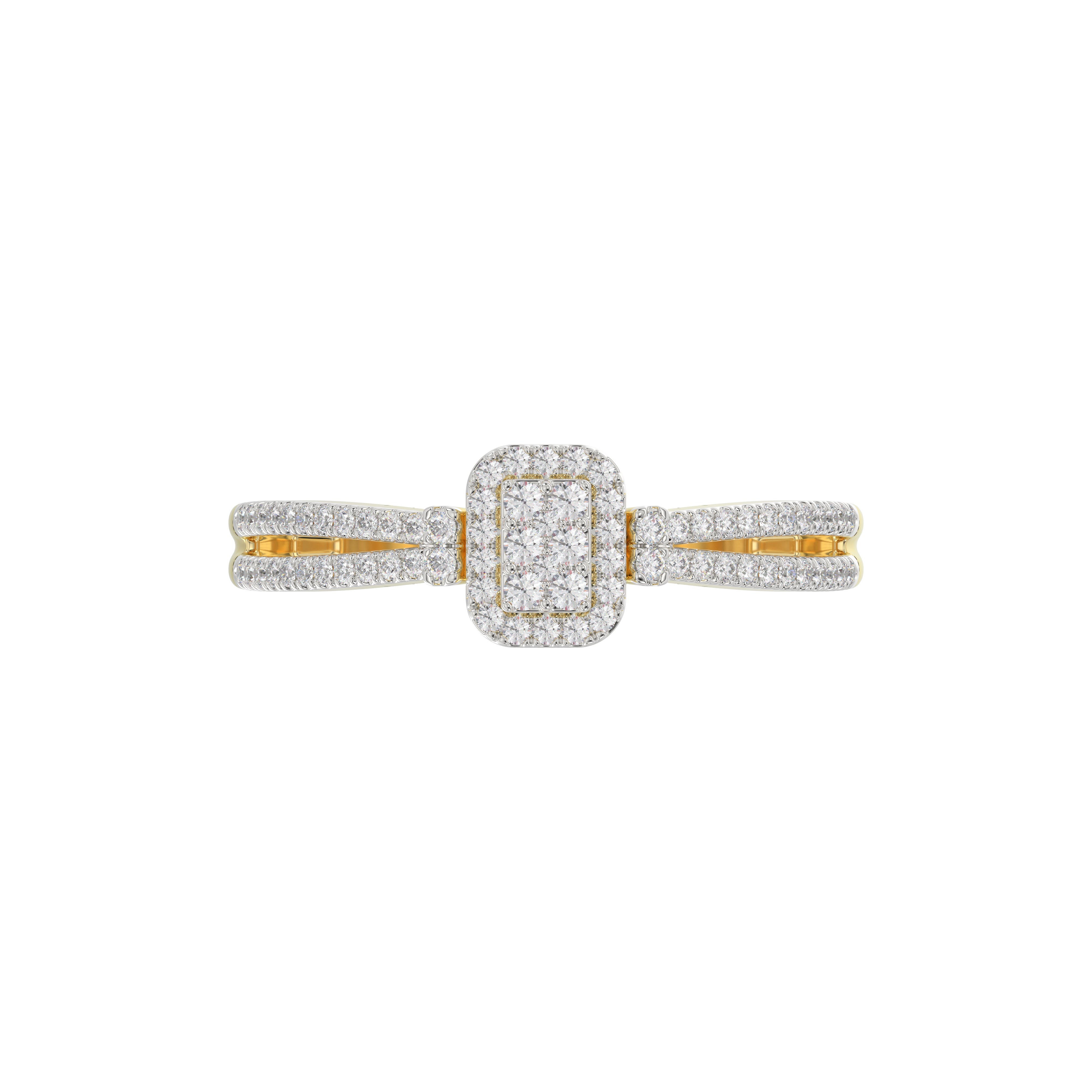 LADIES RING 0.20CT ROUND DIAMOND 10K YELLOW GOLD