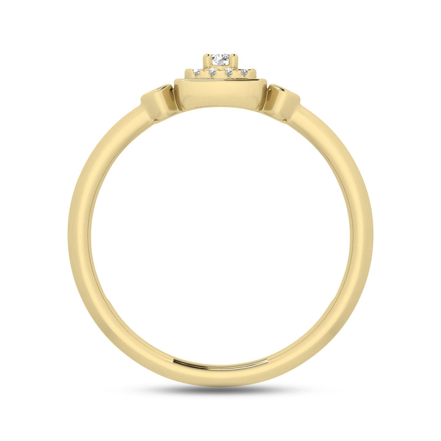LADIES RING 0.10CT ROUND DIAMOND 10K YELLOW GOLD