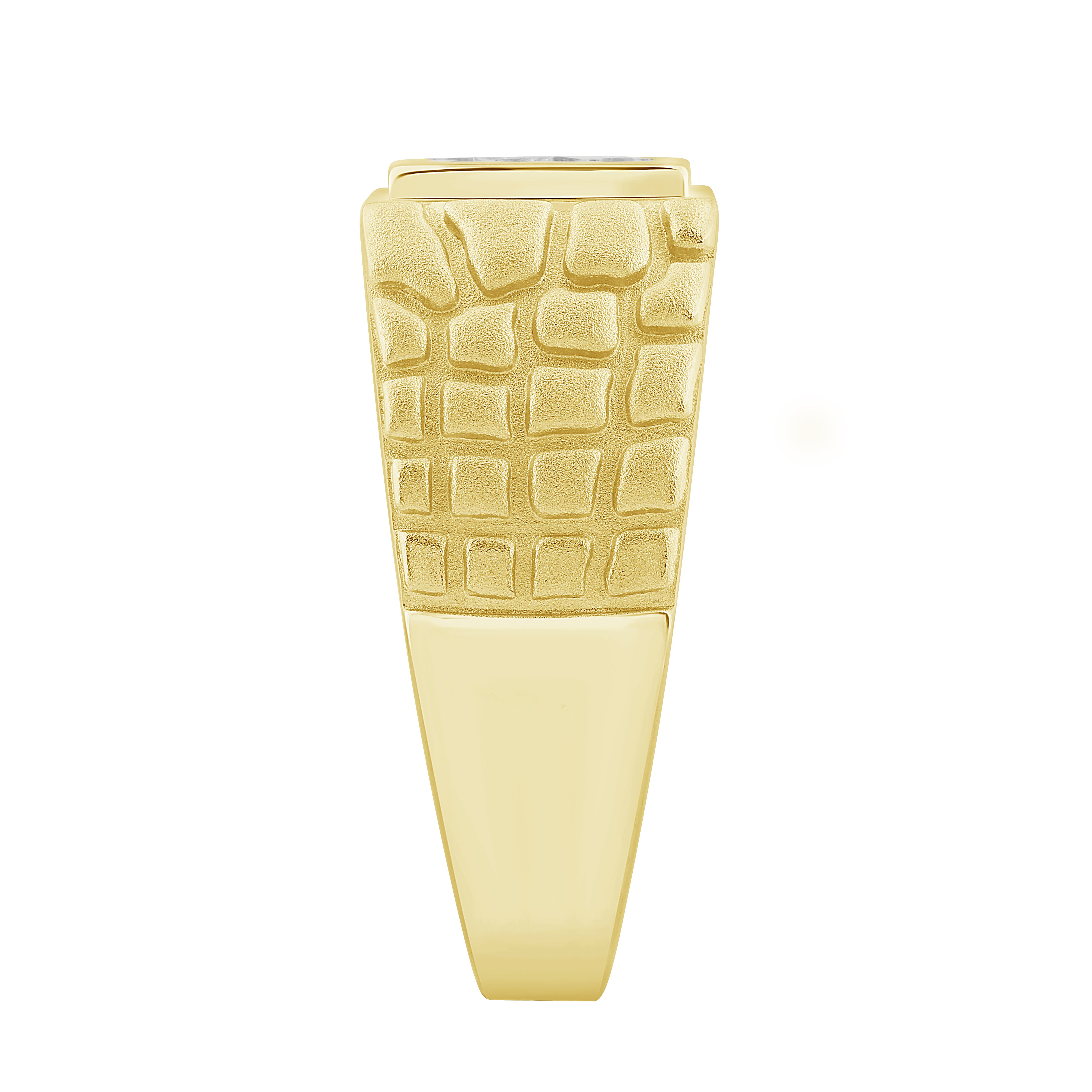 “Elegant Men’S Fashion Ring 0.10Ct Round Diamond Yellow Gold Luxury Statement Jewelry For Men