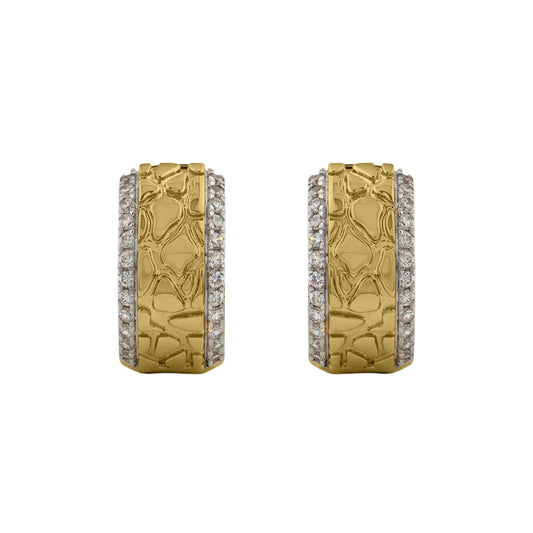 LADIES EARRINGS 0.33CT ROUND DIAMOND 10K YELLOW GOLD