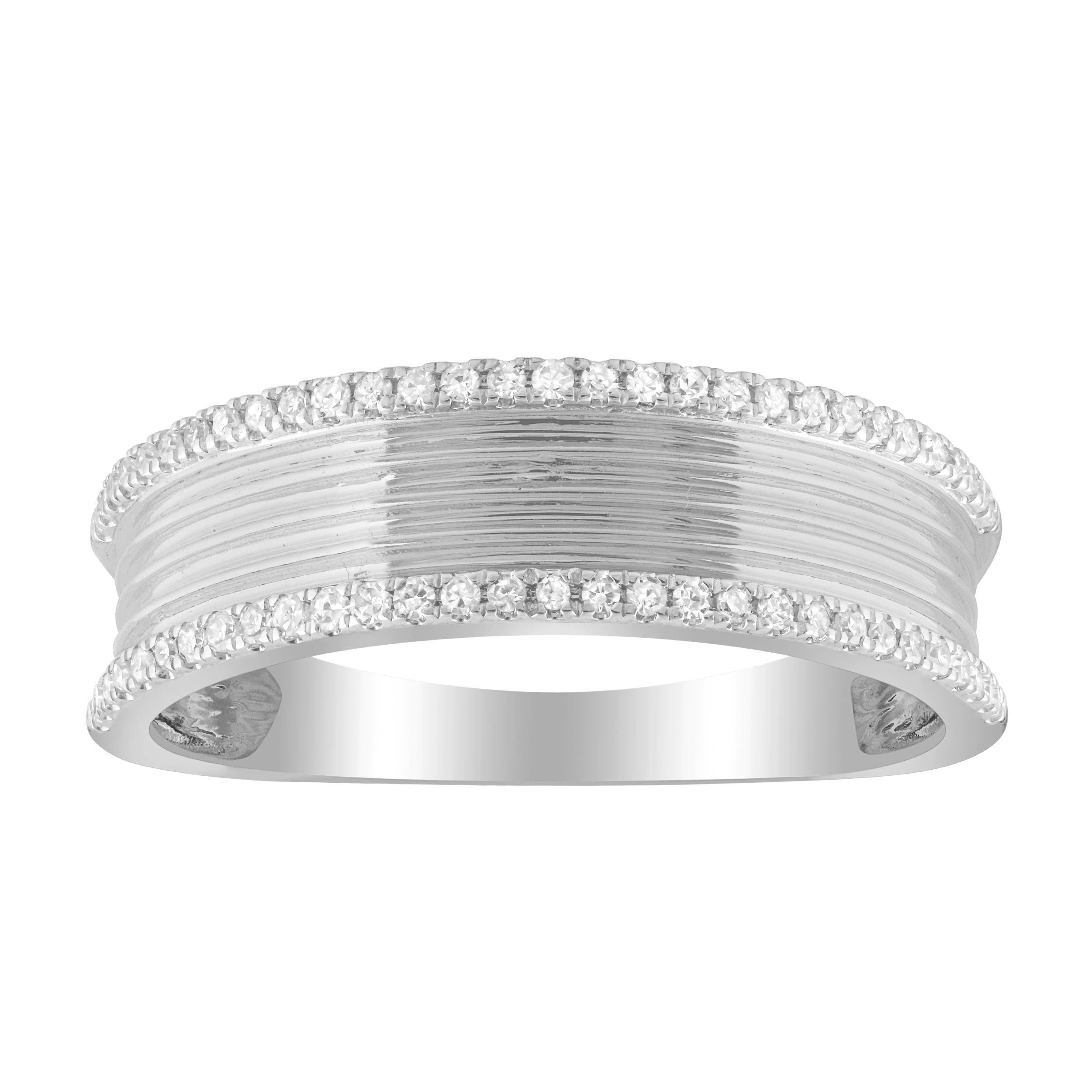 LADIES RING 0.20CT ROUND DIAMOND 10K WHITE GOLD