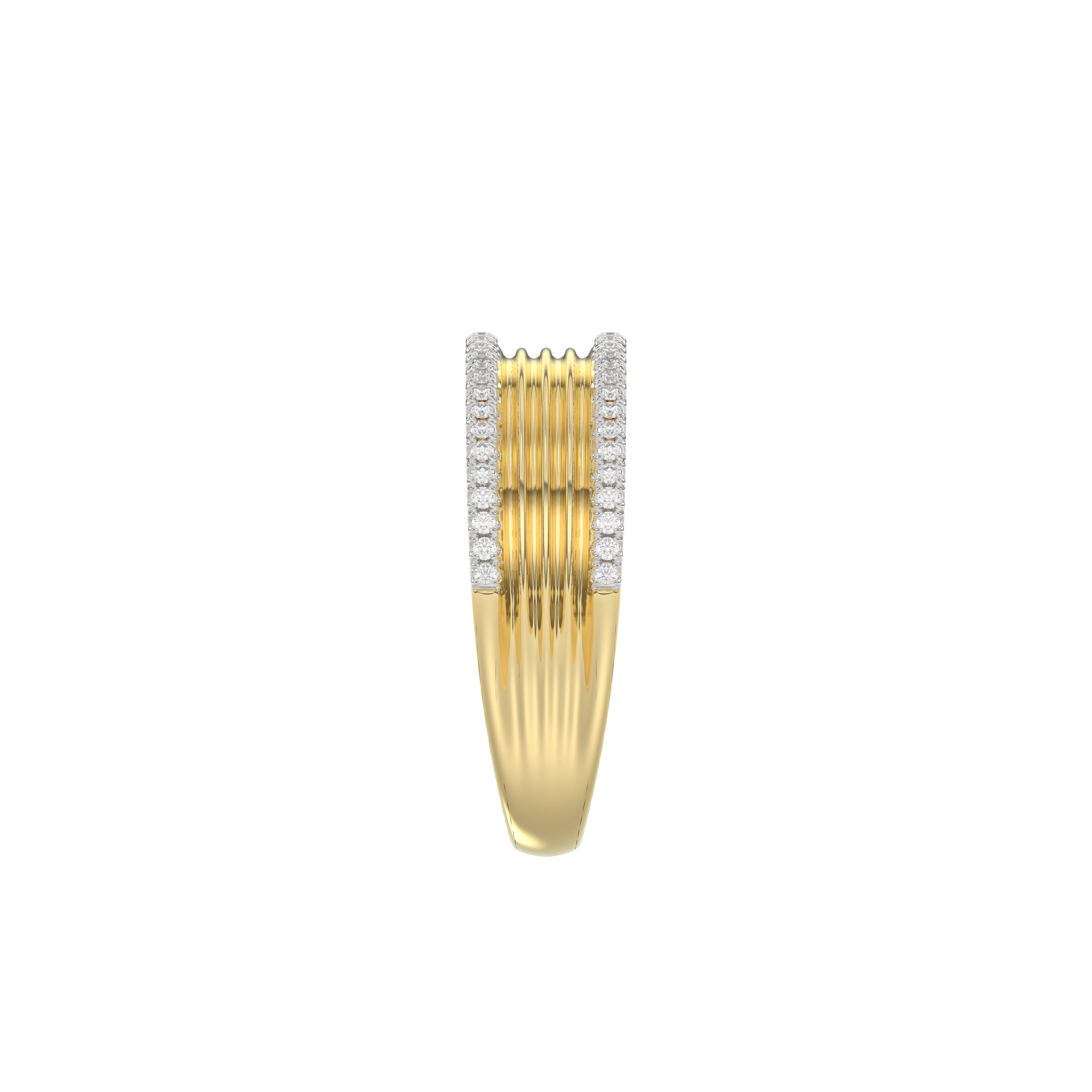 LADIES RING 0.20CT ROUND DIAMOND 10K YELLOW GOLD