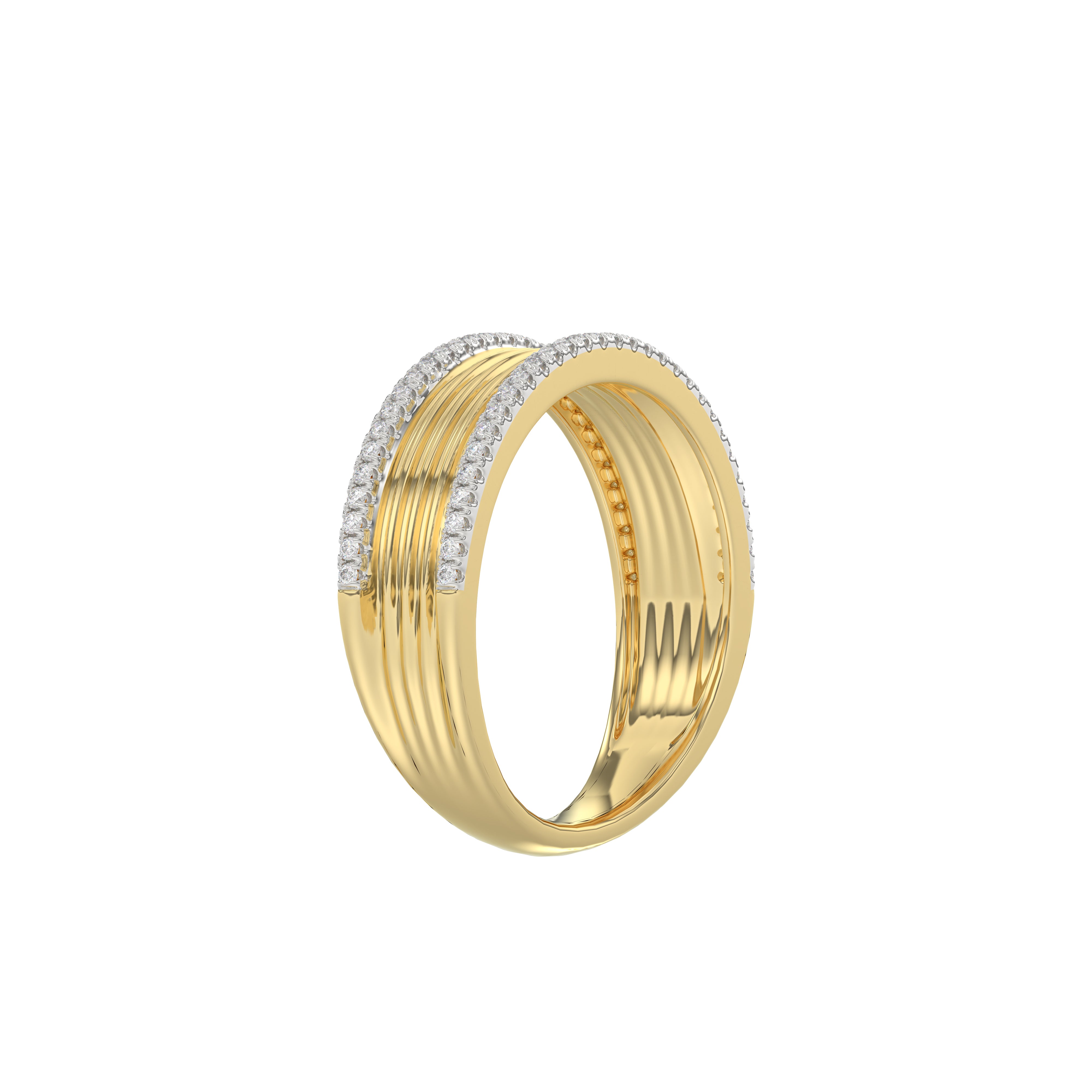 LADIES RING 0.20CT ROUND DIAMOND 10K YELLOW GOLD