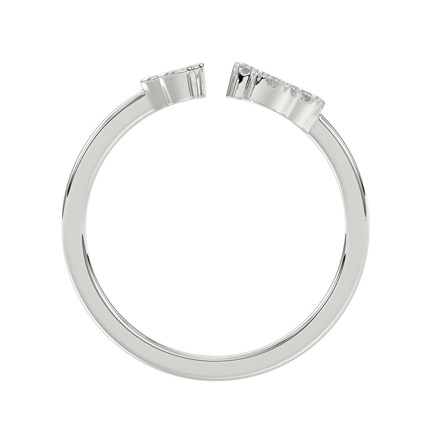Sterling Silver Diamond Fashion Ring For Women 0.10 Ct Round Cut Elegant Ladies Ring