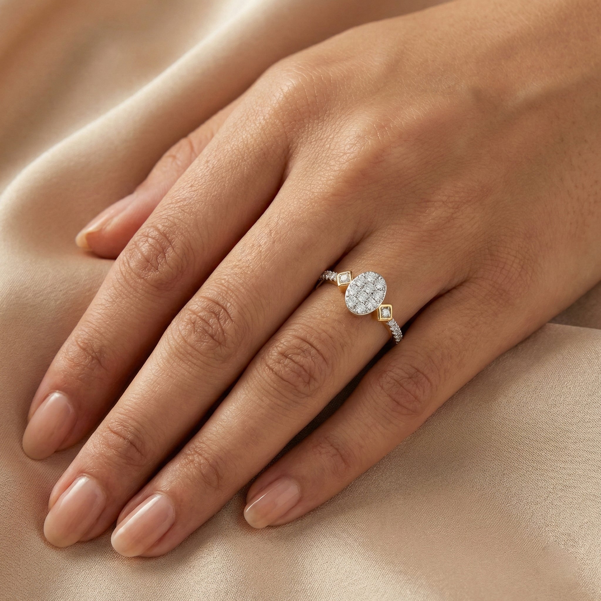 LADIES RING 0.33CT ROUND DIAMOND 10K YELLOW GOLD