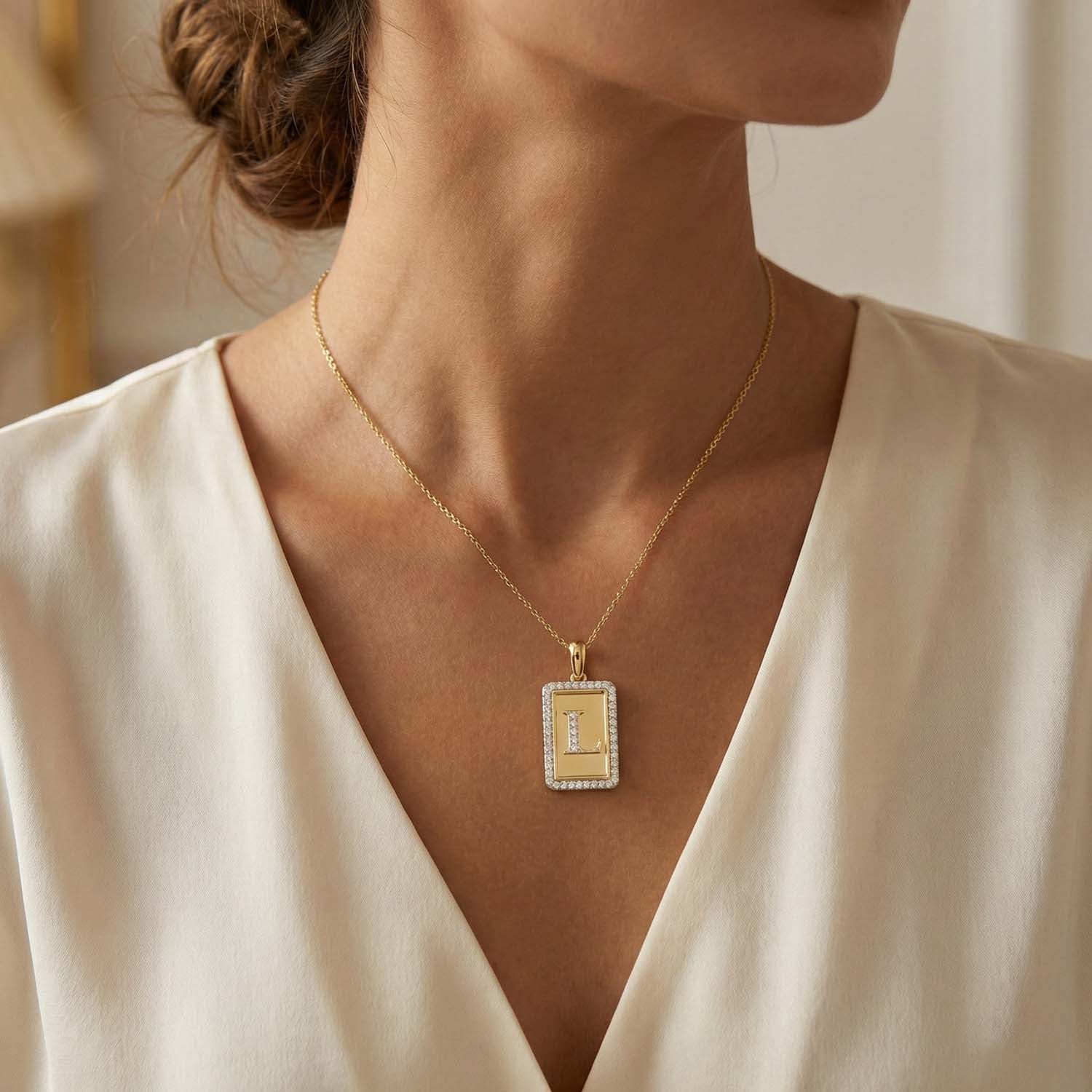 LADIES PENDANT 0.20CT ROUND DIAMOND 10K YELLOW GOLD