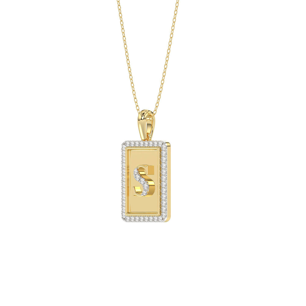 LADIES PENDANT 0.20CT ROUND DIAMOND 10K YELLOW GOLD