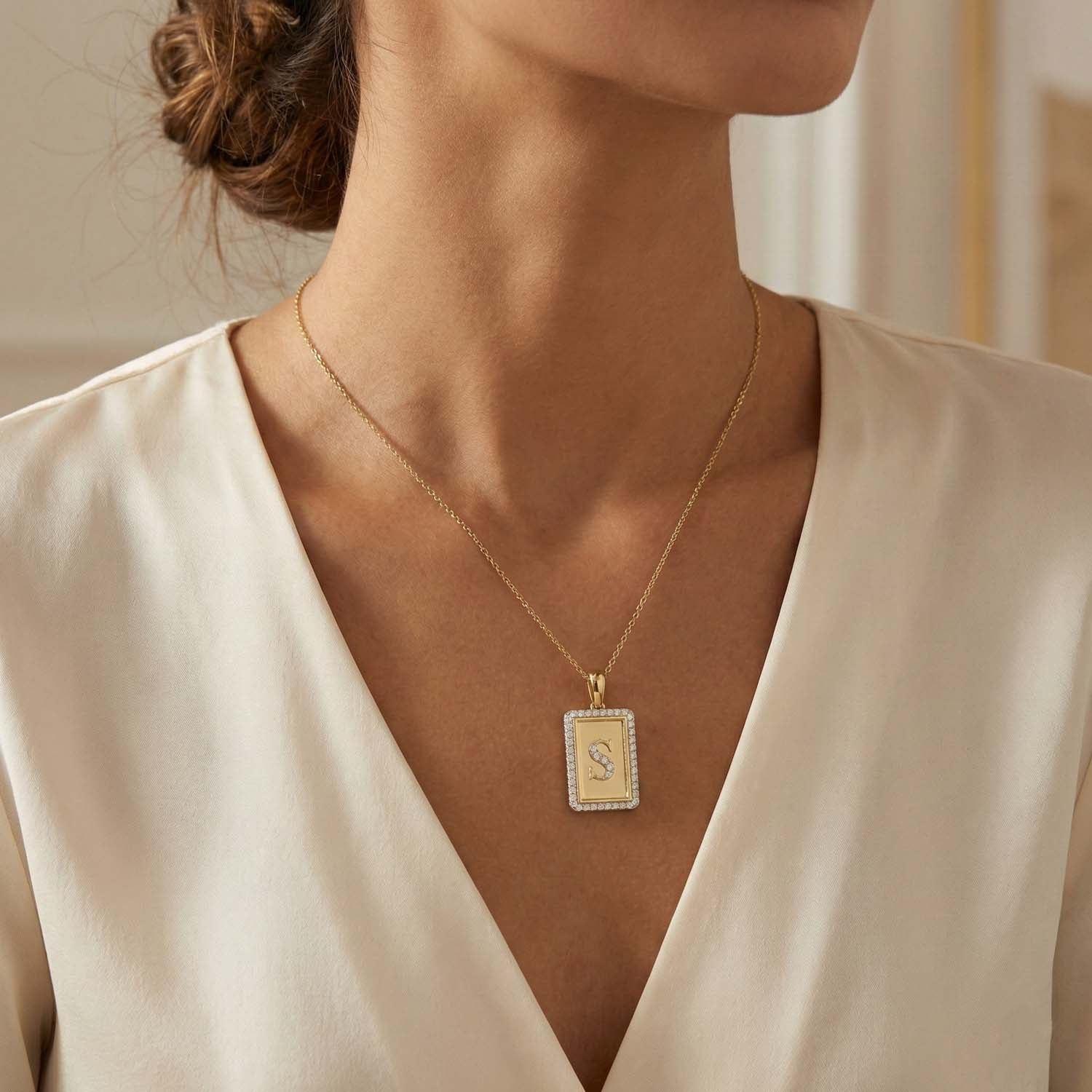 LADIES PENDANT 0.20CT ROUND DIAMOND 10K YELLOW GOLD