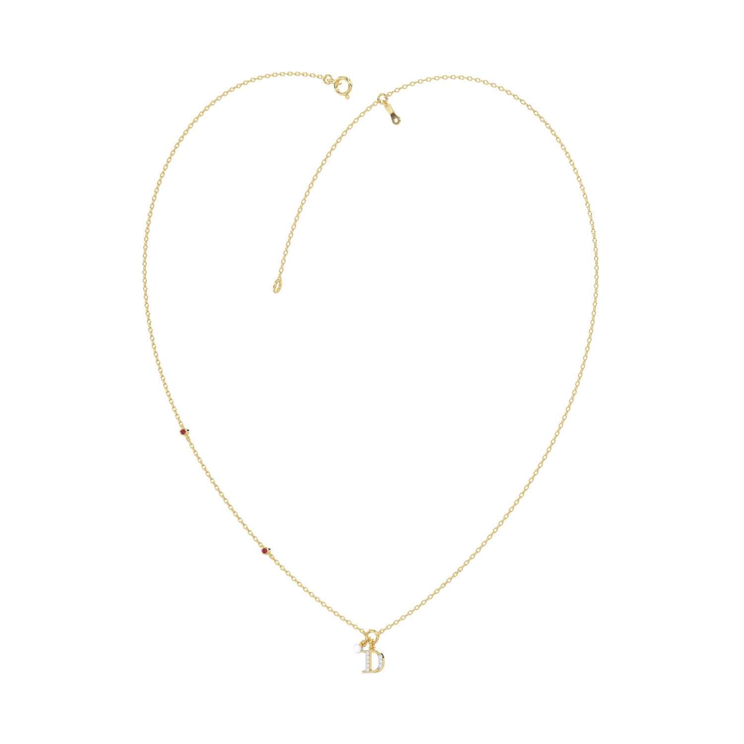 LADIES NECKLACE 0.10CT ROUND DIAMOND 10K YELLOW GOLD