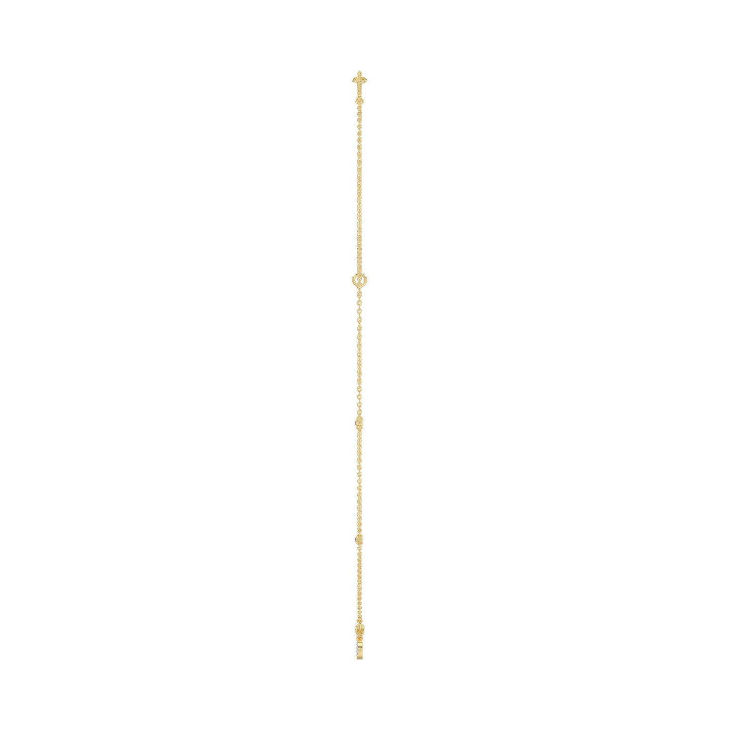 LADIES NECKLACE 0.10CT ROUND DIAMOND 10K YELLOW GOLD