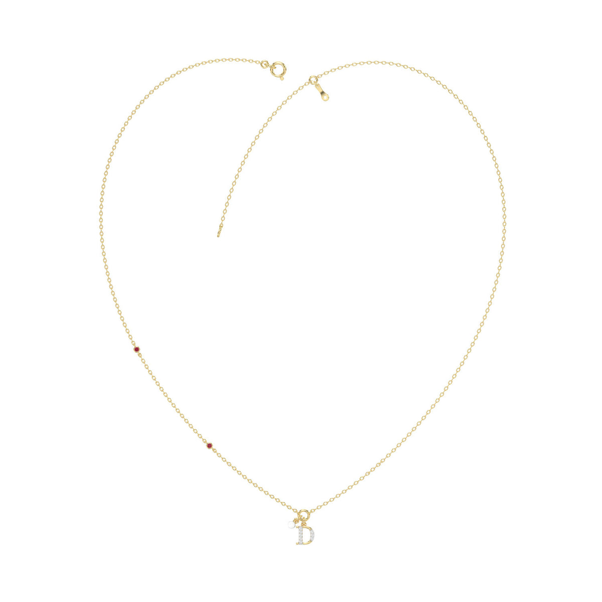 LADIES NECKLACE 0.10CT ROUND DIAMOND 10K YELLOW GOLD