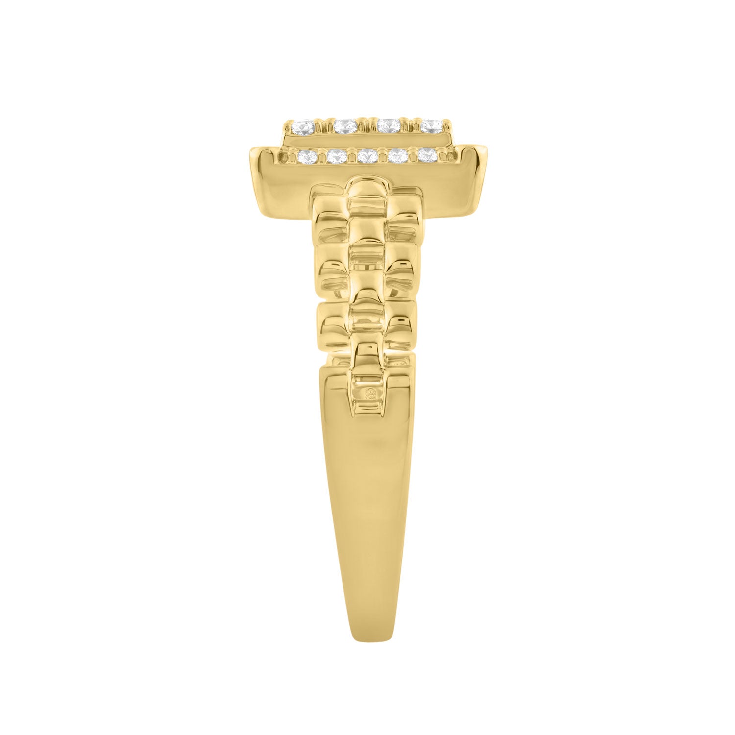 0.50Ct Round Diamond Men’S Ring In 10K Yellow Gold Luxury Men’S Jewelry