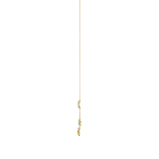 Luxury 10K Yellow Gold Ladies Necklace With Sparkling Round Diamonds. A Refined And Elegant 0.33 Ct Jewelry Piece For Her.