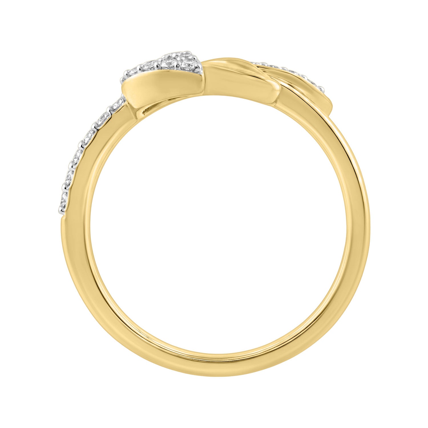 Classic Ladies 10K Yellow Gold Diamond Fashion Ring  0.20Ct Round Diamond