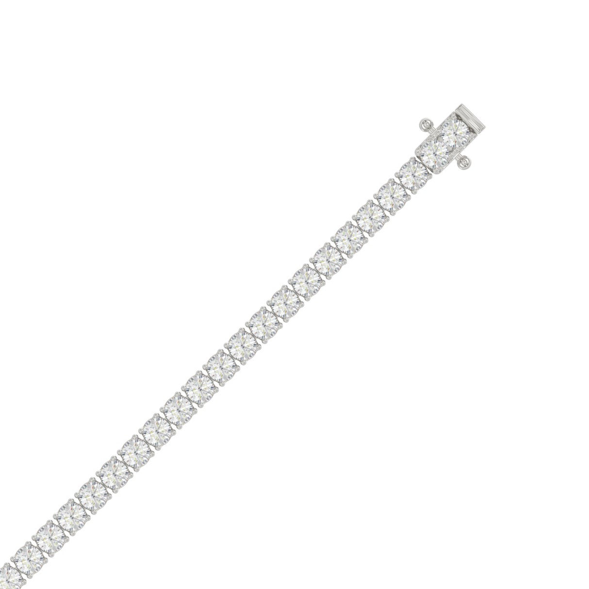 LADIES BRACELET 7CT ROUND DIAMOND 14K WHITE GOLD