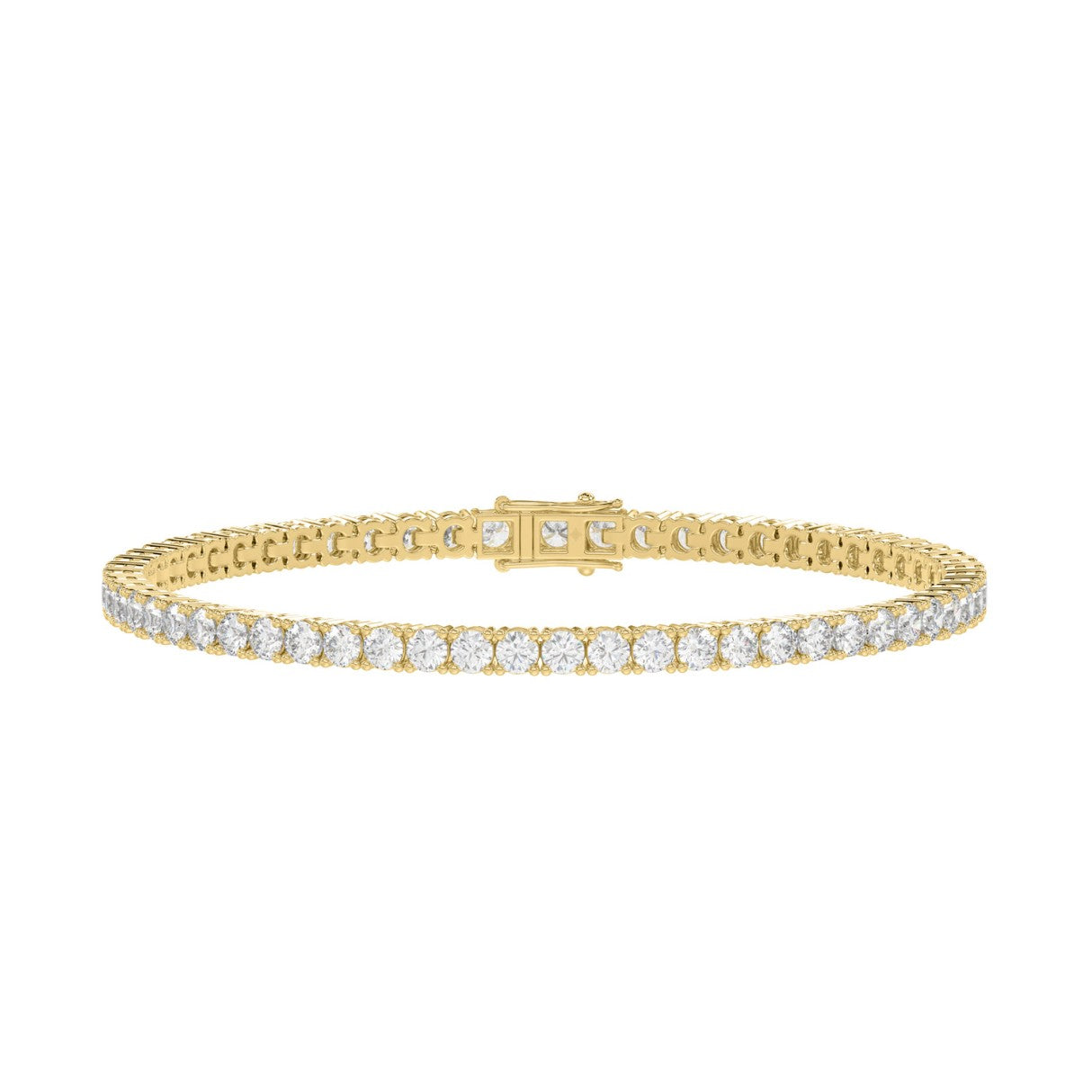 LADIES BRACELET 7CT ROUND DIAMOND 14K YELLOW GOLD