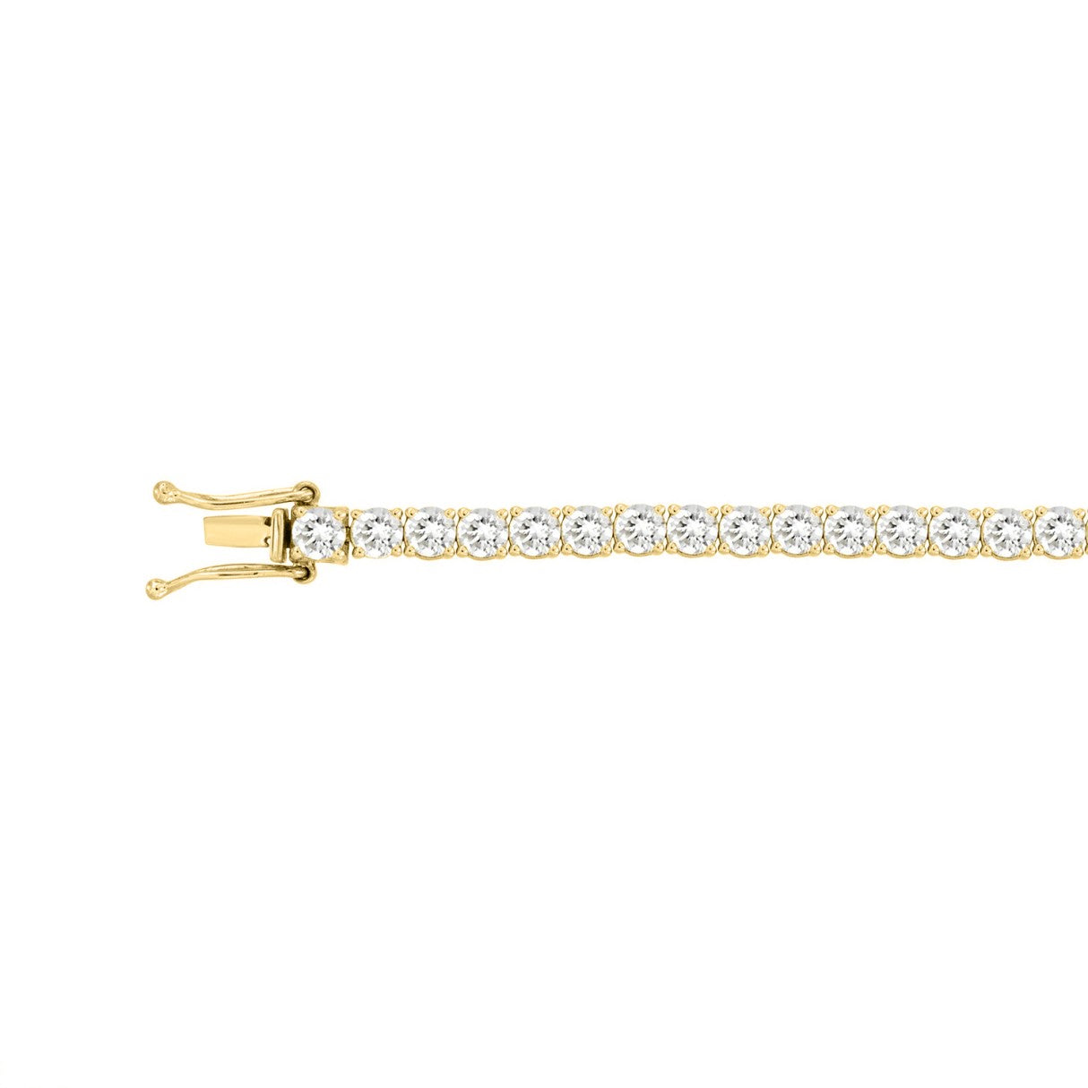 LADIES BRACELET 7CT ROUND DIAMOND 14K YELLOW GOLD