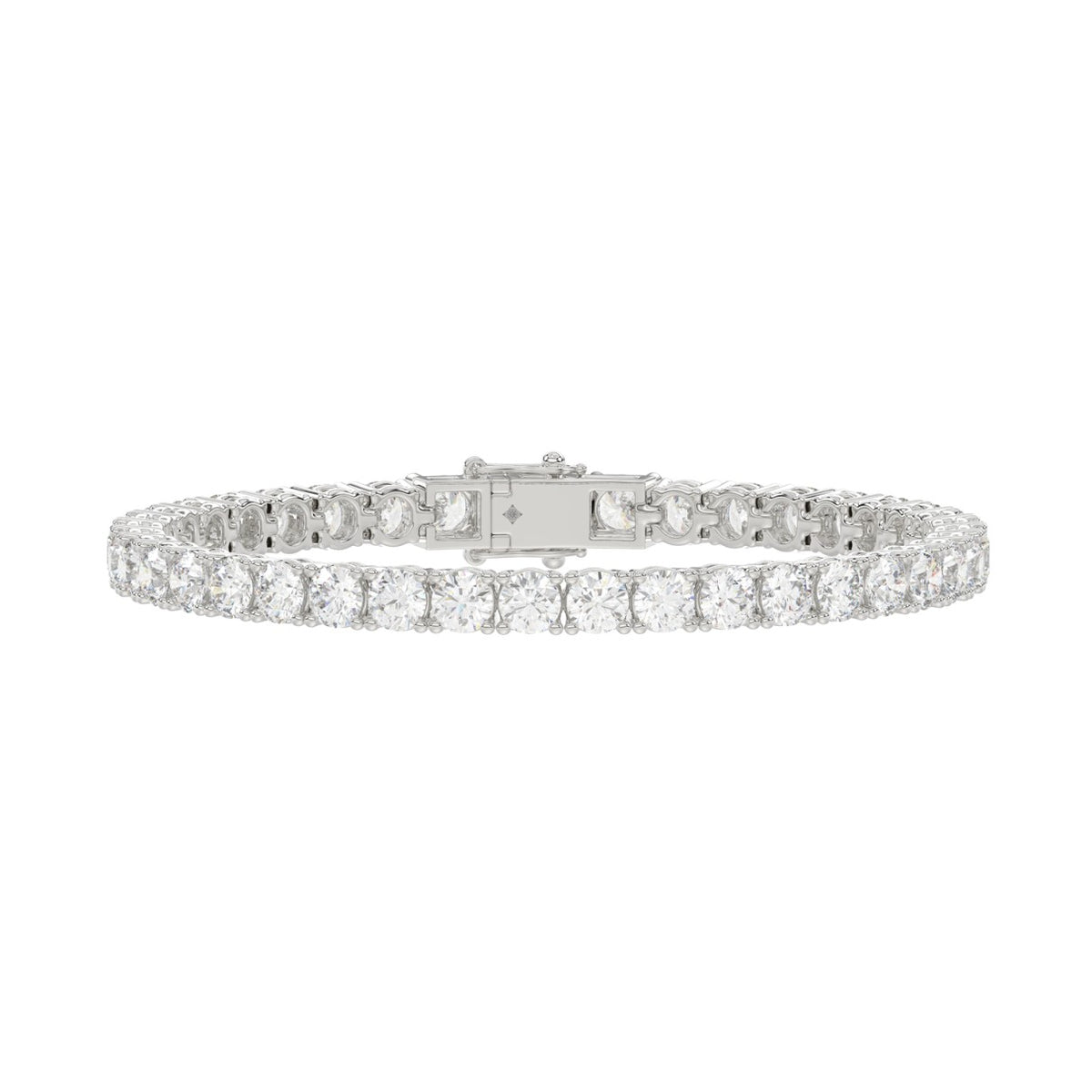 LADIES BRACELET 11CT ROUND DIAMOND 14K WHITE GOLD