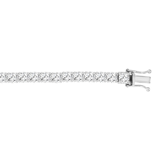 LADIES BRACELET 11CT ROUND DIAMOND 14K WHITE GOLD