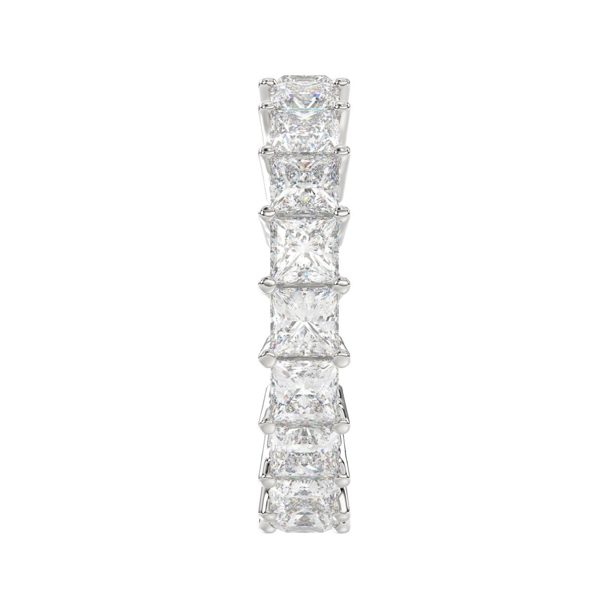LADIES ETERNITY BAND 4 3/4CT PRINCESS DIAMOND 14K WHITE GOLD