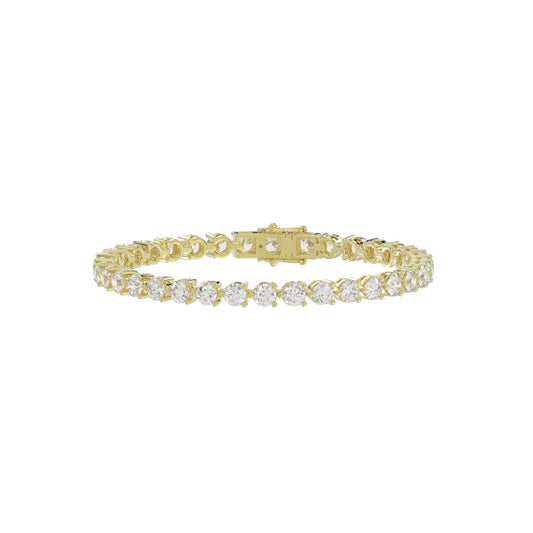 LADIES BRACELET 11CT ROUND DIAMOND 14K YELLOW GOLD