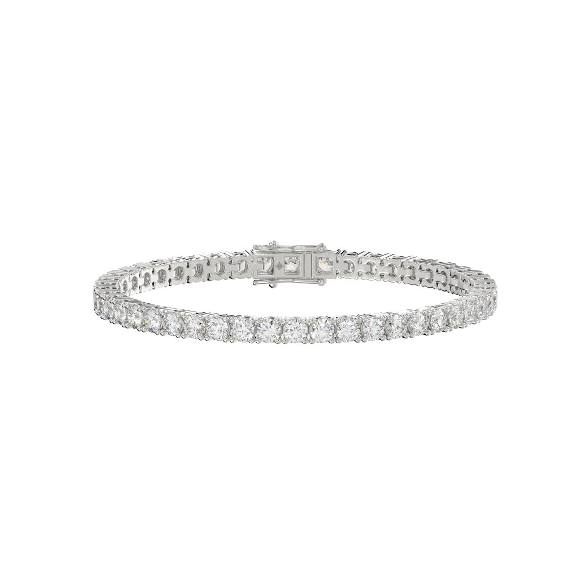 LADIES BRACELET 13CT ROUND DIAMOND 14K WHITE GOLD