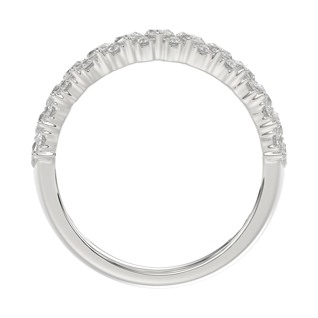 14K WHITE GOLD 1 1/2CT ROUND/MARQUISE DIAMOND LADIES BAND