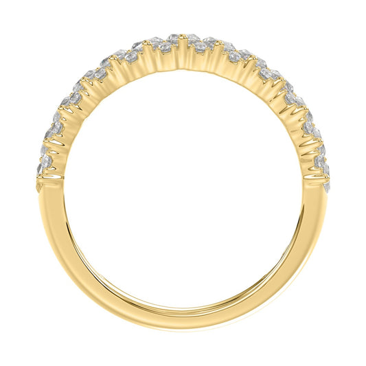 14K YELLOW GOLD 1 1/2CT ROUND/MARQUISE DIAMOND LADIES BAND