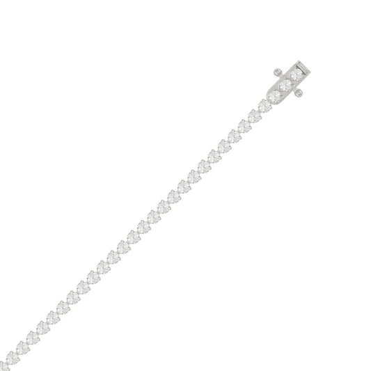 LADIES BRACELET 3CT ROUND DIAMOND 14K WHITE GOLD