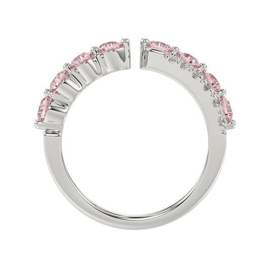 LADIES RING 1CT ROUND DIAMOND 14K WHITE GOLD