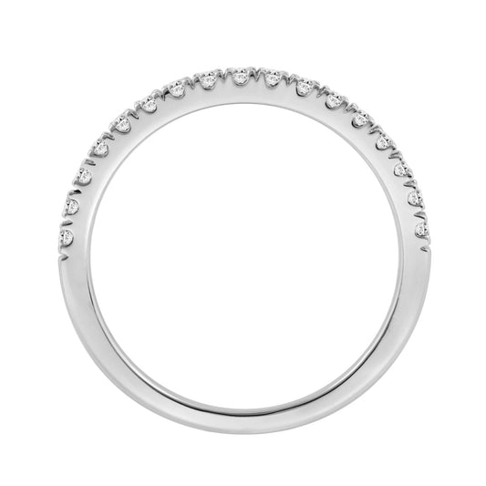 14K WHITE GOLD 3/8CT ROUND DIAMOND LADIES BAND