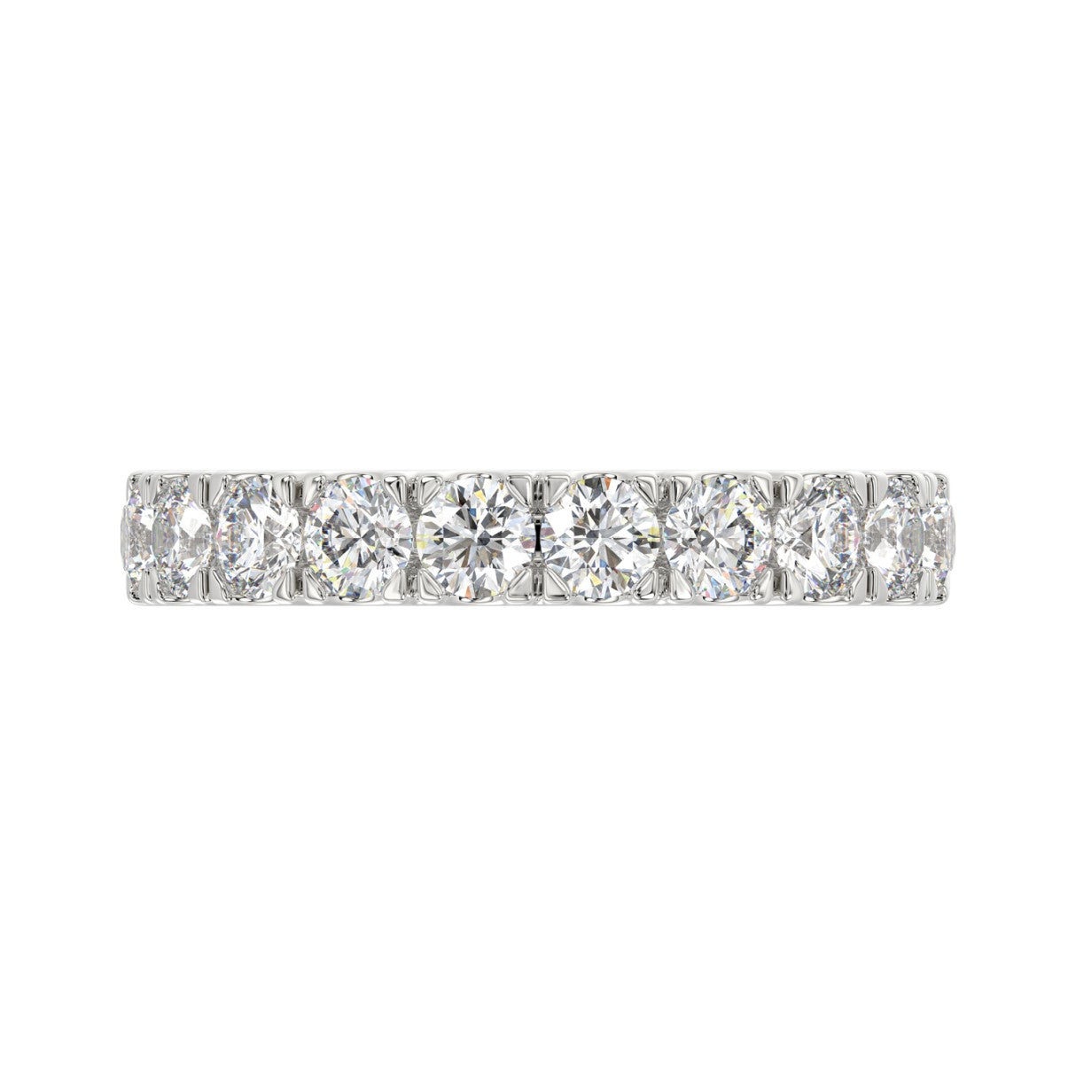 14K WHITE GOLD 1.00CT ROUND DIAMOND LADIES BAND