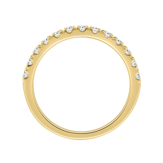 14K YELLOW GOLD 1/2CT ROUND DIAMOND LADIES BAND
